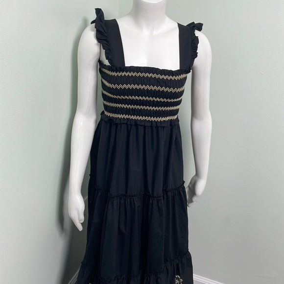 ANTHROPOLOGIE Embroidered Berenice Maxi Dress By Especia - Picture 3 of 8